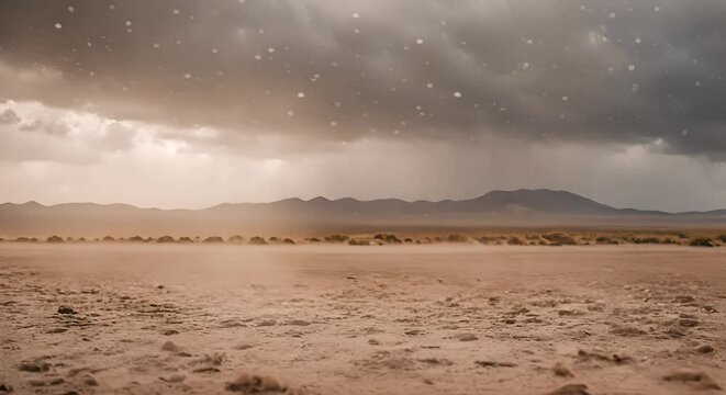 Rain in the desert.