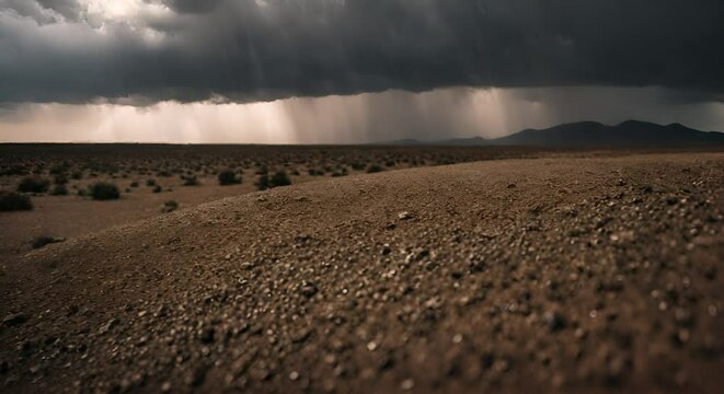 Rain in the desert.