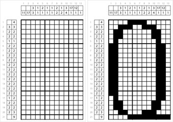 Alphabet Q Nonogram Pixel Art M_2112001