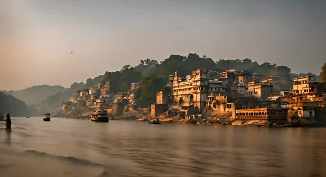 Ganges river in India.