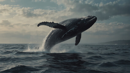 Fototapeta premium Whale Breaching