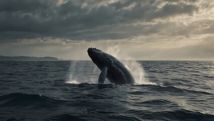 Fototapeta premium Whale Breaching