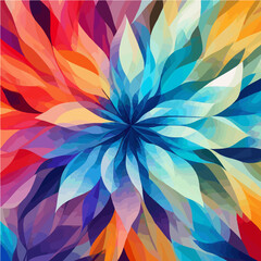 abstract colorful background with flowers