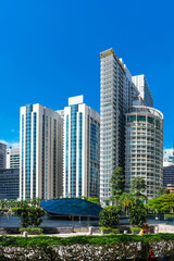 Kuala Lumpur city in Malaysia, beautiful cityscape on a bright sunny day.