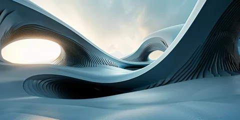 Foto op Plexiglas futuristic architecture background. Sci-fi tunnel © VAshowcase
