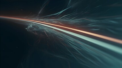 Futuristic Abstract Visualization of High-Speed Global Data Transfer and Ultrafast Broadband Connectivity