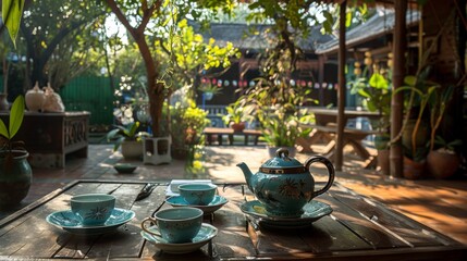 Obraz premium Tea time in Chiangmai