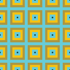 Vector, seamless, geometric, symmetrical, modern style pattern of colorful squares 