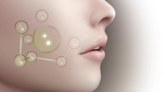 Beauty and skin care and get rid of wrinkles, dark spots, 3D rendering