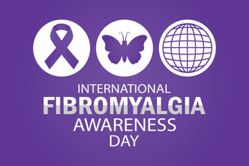 International Fibromyalgia Awareness Day. Health concept. Template for background, banner, card, poster with text inscription. Vector illustration