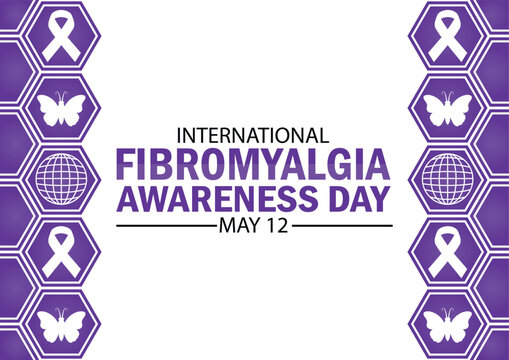 International Fibromyalgia Awareness Day Vector illustration. May 12. Health concept. Template for background, banner, card, poster with text inscription. 