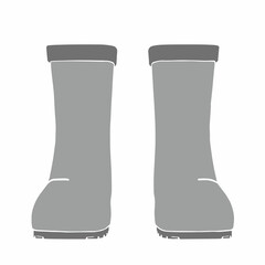 業務用の正面の長靴イラスト