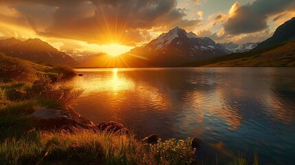 Mountain Lake Sunset