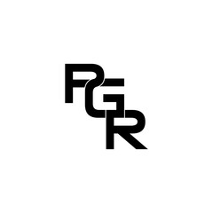 pgr lettering initial monogram logo design