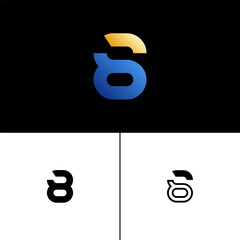 Number set alphabet tech font
