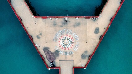Aerial view of a Toronto Centre Island Pier