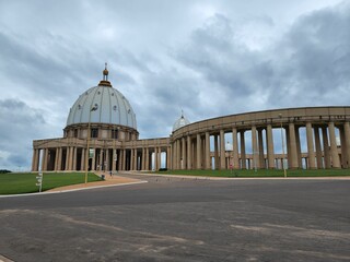 Famous Basilica of Our Lady of Peace on a cloudy day