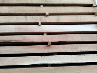 wood construction tiles close up
