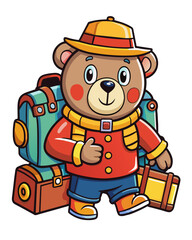 bear with a suitcase