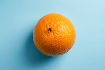 A vibrant orange on a light blue background