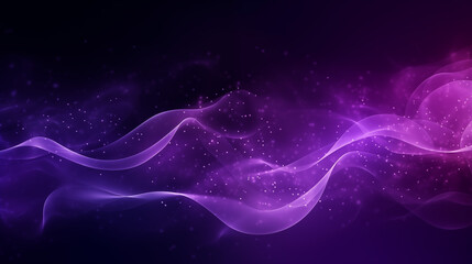 purple and blue colored smoke flowing in the dark sky, with sparks of light coming - obrazy, fototapety, plakaty