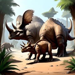 Fototapeta premium Tyrannosaurus dinosaur 3d render 