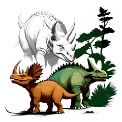   Tyrannosaurus dinosaur 3d render   