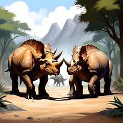 Fototapeta premium Tyrannosaurus dinosaur 3d render 