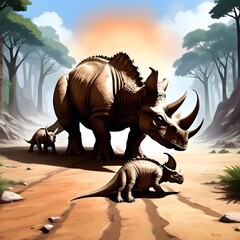 Fototapeta premium Tyrannosaurus dinosaur 3d render