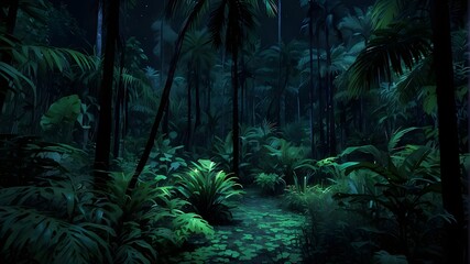 tropical jungle in the jungle