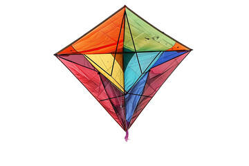 Colorful Diamond Kite - Isolated on White Transparent Background, PNG

