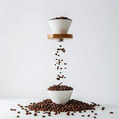 Concept image of coffee dripping