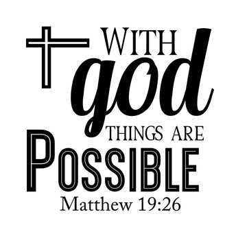 With God all things are possible svg