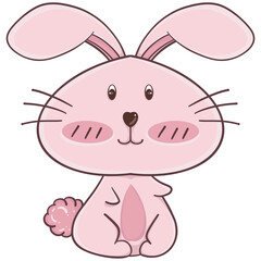 Rabbit Character. PNG Illustration