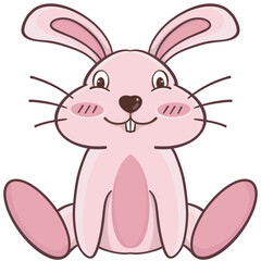 Rabbit Character. PNG Illustration
