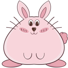 Rabbit Character. PNG Illustration