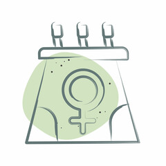 Icon Speech. related to Woman Day symbol. Color Spot Style. simple design illustration