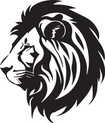 Simple line art of a lion's head