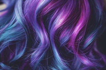 A mesmerizing swirl of blue and pink dyes in hair, perfect for showcasing hair art and the latest trends in creative coloring.