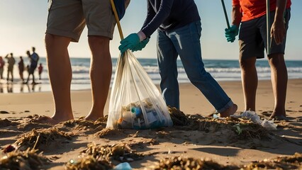 community-beach-cleanup-the-beach-association-volunteers