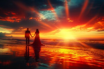Fototapeta premium Eternal Love Illuminated by Twilight