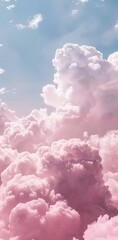 AI generated illustration of pink clouds in the sky