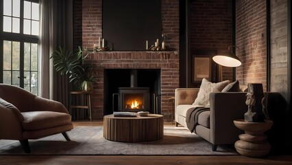 cozy-interior-design-scene-captured-in-a-living-room