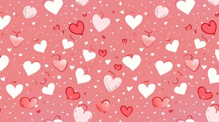 Love heart shape seamless pattern illustration
