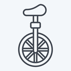 Icon Unicycle. related to Parade symbol. line style. simple design illustration © Aminnurul