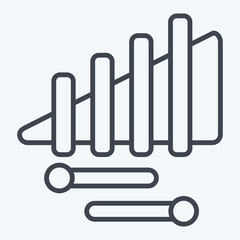 Icon Xylophone. related to Parade symbol. line style. simple design illustration