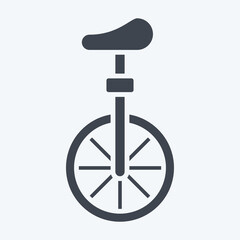 Icon Unicycle. related to Parade symbol. glyph style. simple design illustration © Aminnurul