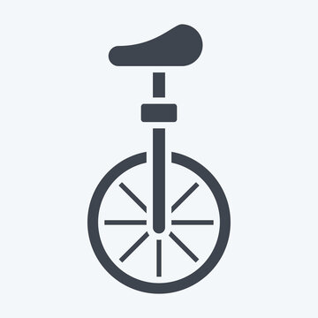 recommend clip art: Icon Unicycle. related to Parade symbol. glyph style. simple design illustration