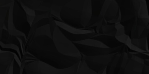 Dark black crumple paper wrinkled poster template ,blank glued creased paper texture background. black paper crumpled backdrop background. used for cardboard.	
 - obrazy, fototapety, plakaty