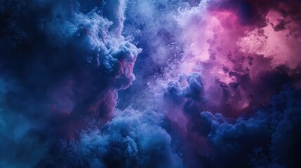 Beautiful 3D illustration of dark space smoke clouds texture or background